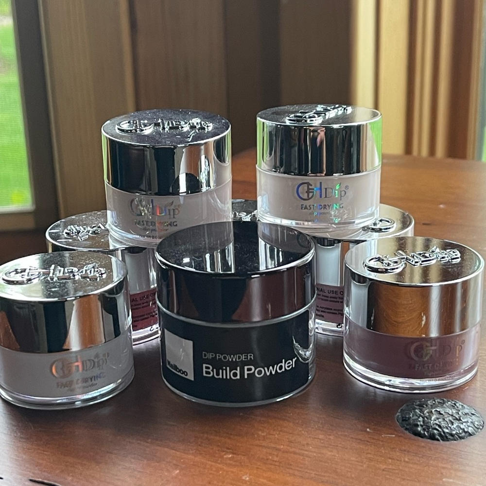 dip Nail Dip Powder Set - Black, Gray, Purple